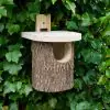 Natural Log Robin Nest Box  - 0