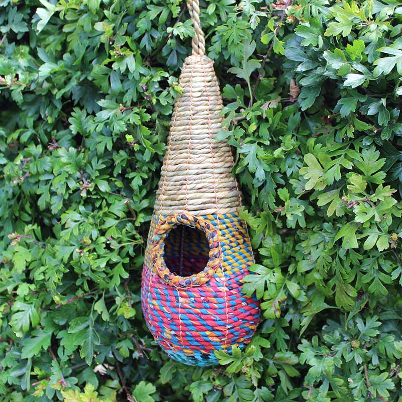 Tahera Artisan Bird Nester hanging from bush garden gifts for mum