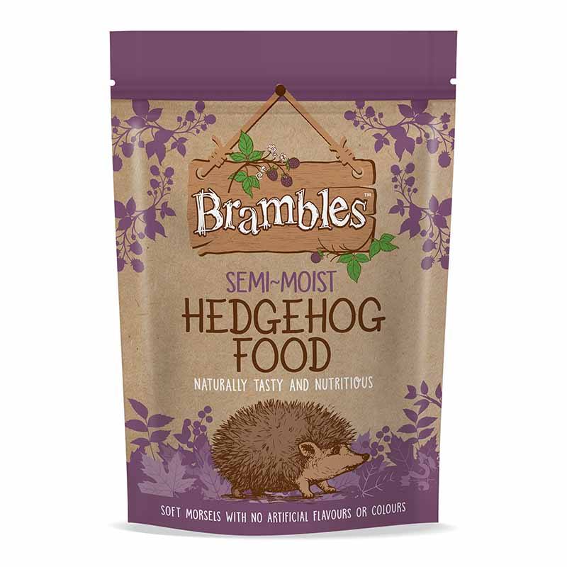 one bag of Brambles Semi-Moist Hedgehog Food  on white background